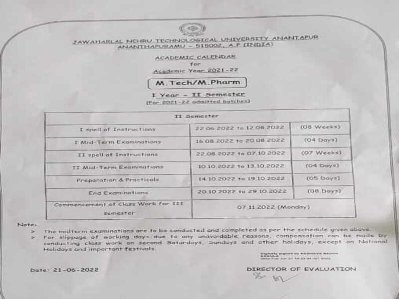 M.tech I YEAR  II SEM