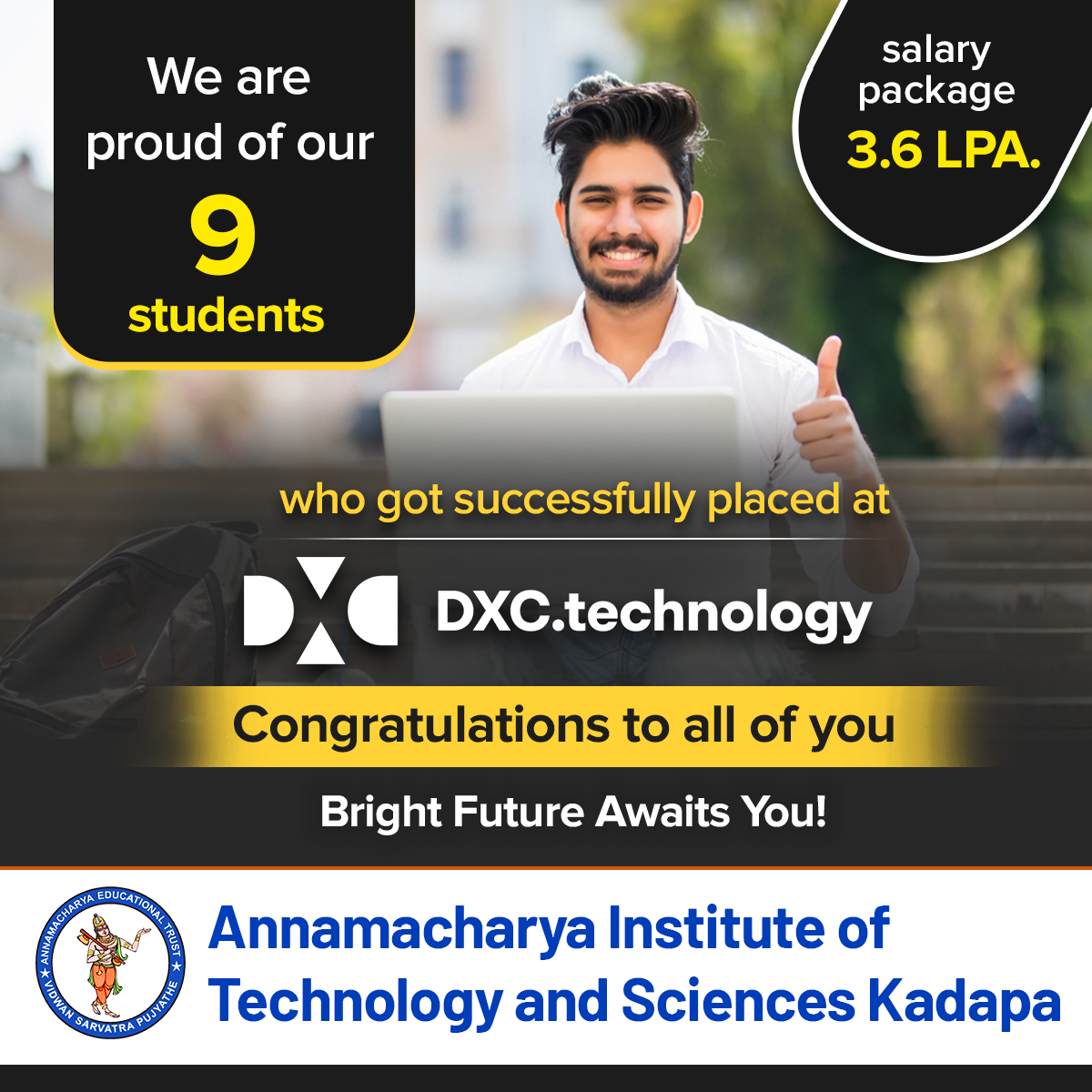 9 students successfully placed in DXC.Technology