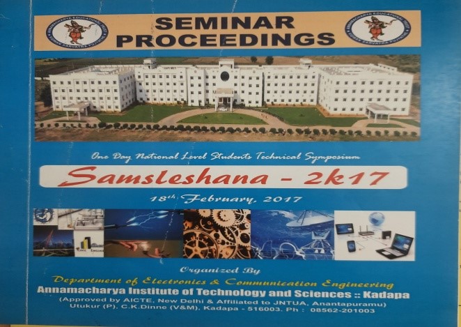 SAMSLESHANA 2K17 - A NATIONAL LEVEL STUDENTS TECHNICAL SYMPOSIUM