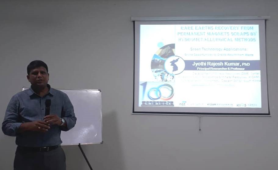 Guest Lecture on Rare earth recovery from permanent magnets scraps by hydrometallurgical methods