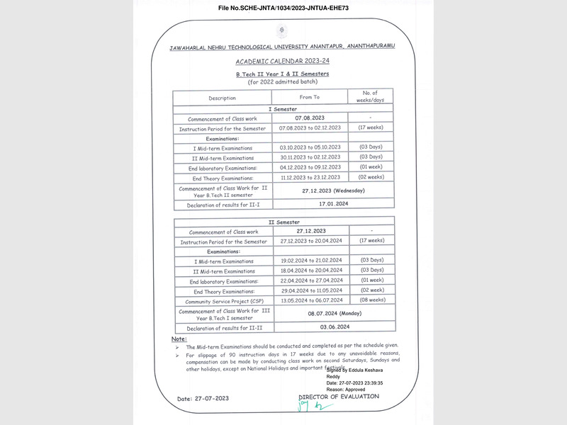 I-B.Tech- I & II SEM